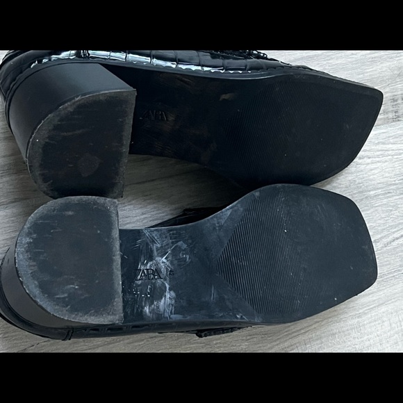 Zara crocodile embossed leather loafer size 42/11 - Picture 3 of 5